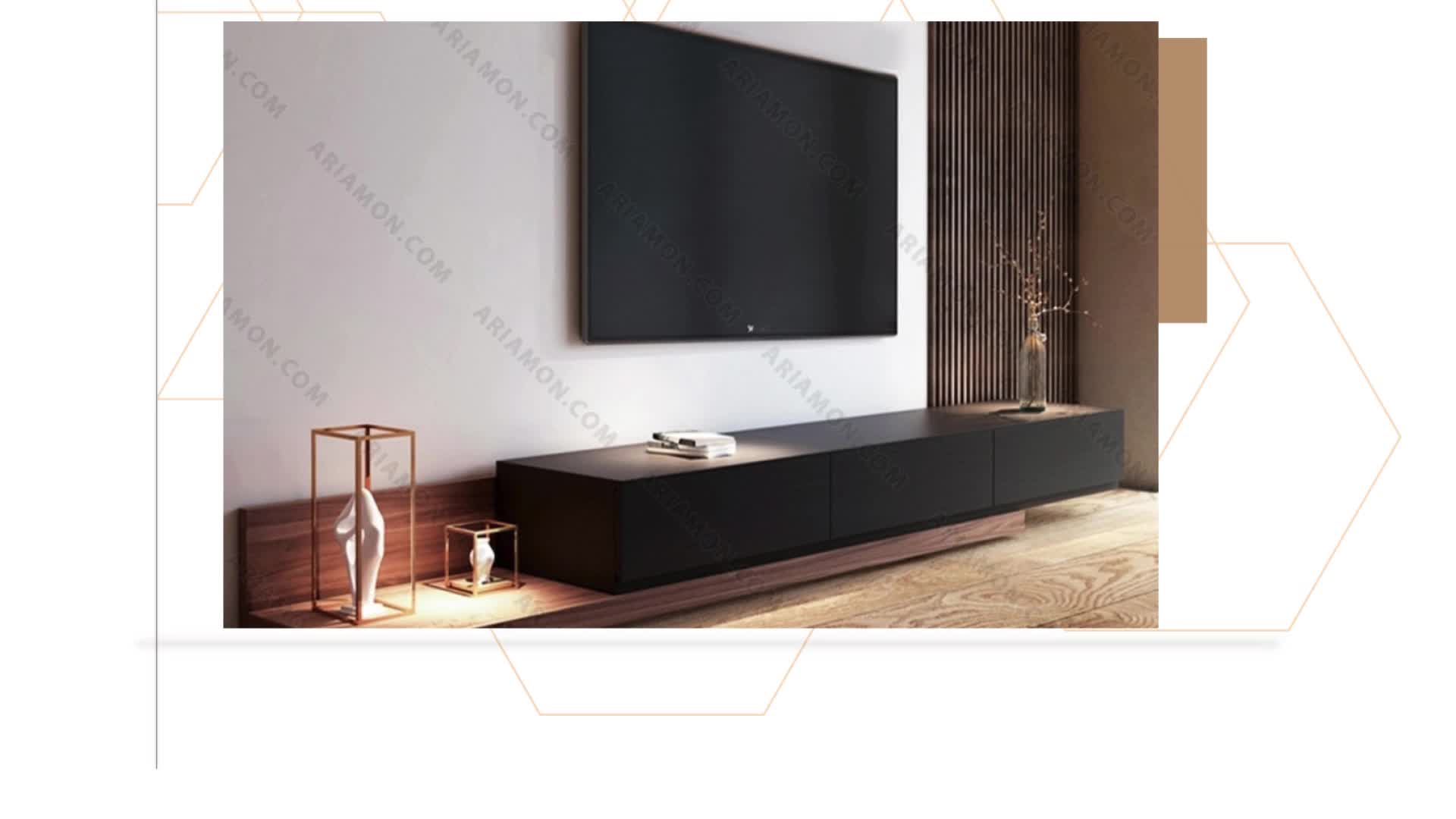 جدیدترین میز تلویزیون کشویی دو تکه مدرن وخاص