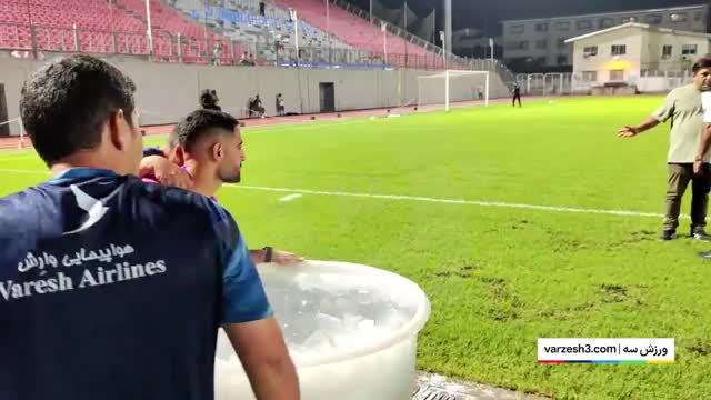ویدیوی منتشر شده از ریکاوری جالب توجه بازیکنان نساجی در کنار زمین