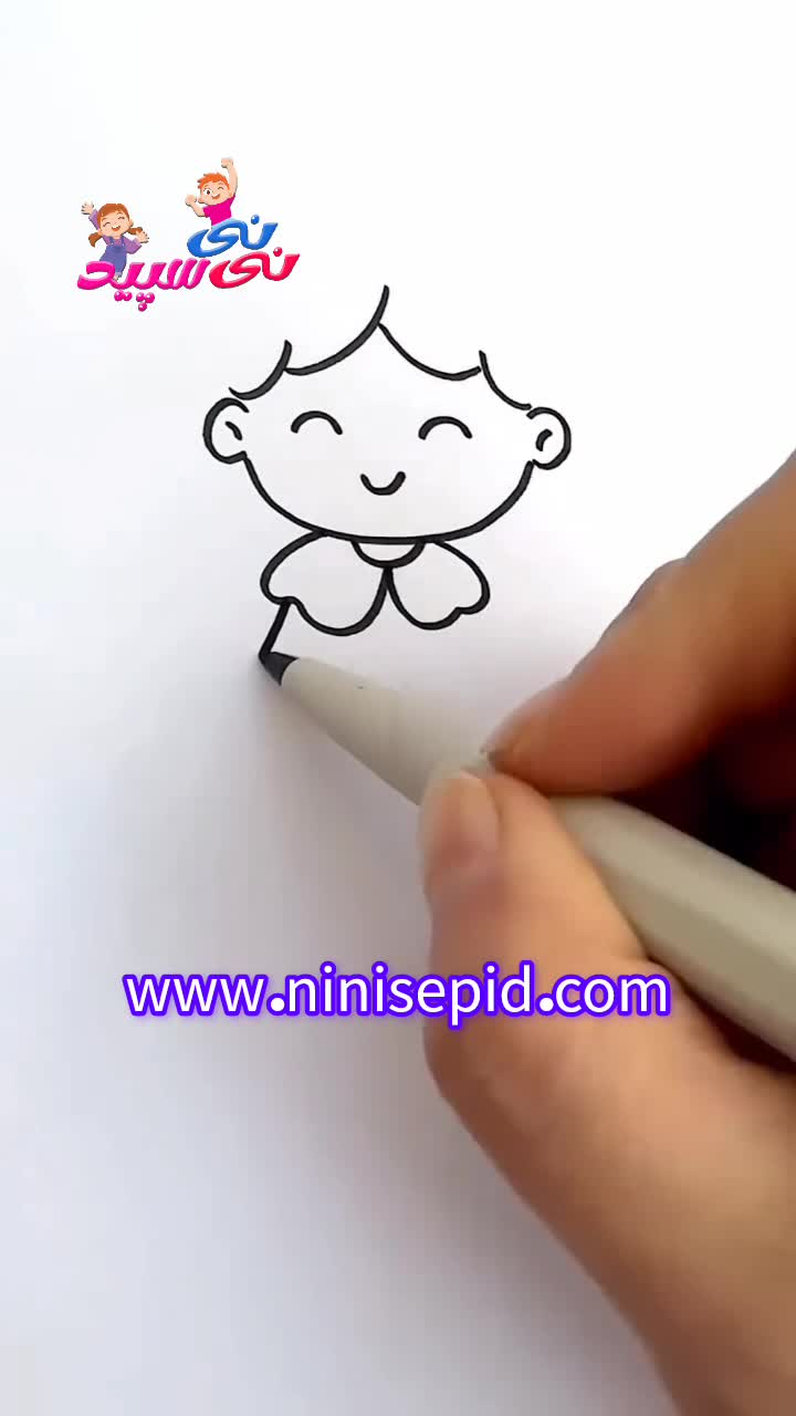 نقاشی زیبای دختر بچه