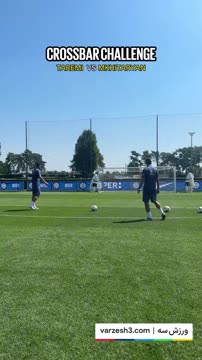 یک تمرین چالشی جالب با تیر دروازه ؛ مهدی طارمی و میخیتاریان