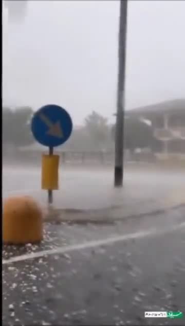   بارش تگرگ در ایتالیا به اندازه تخم مرغ