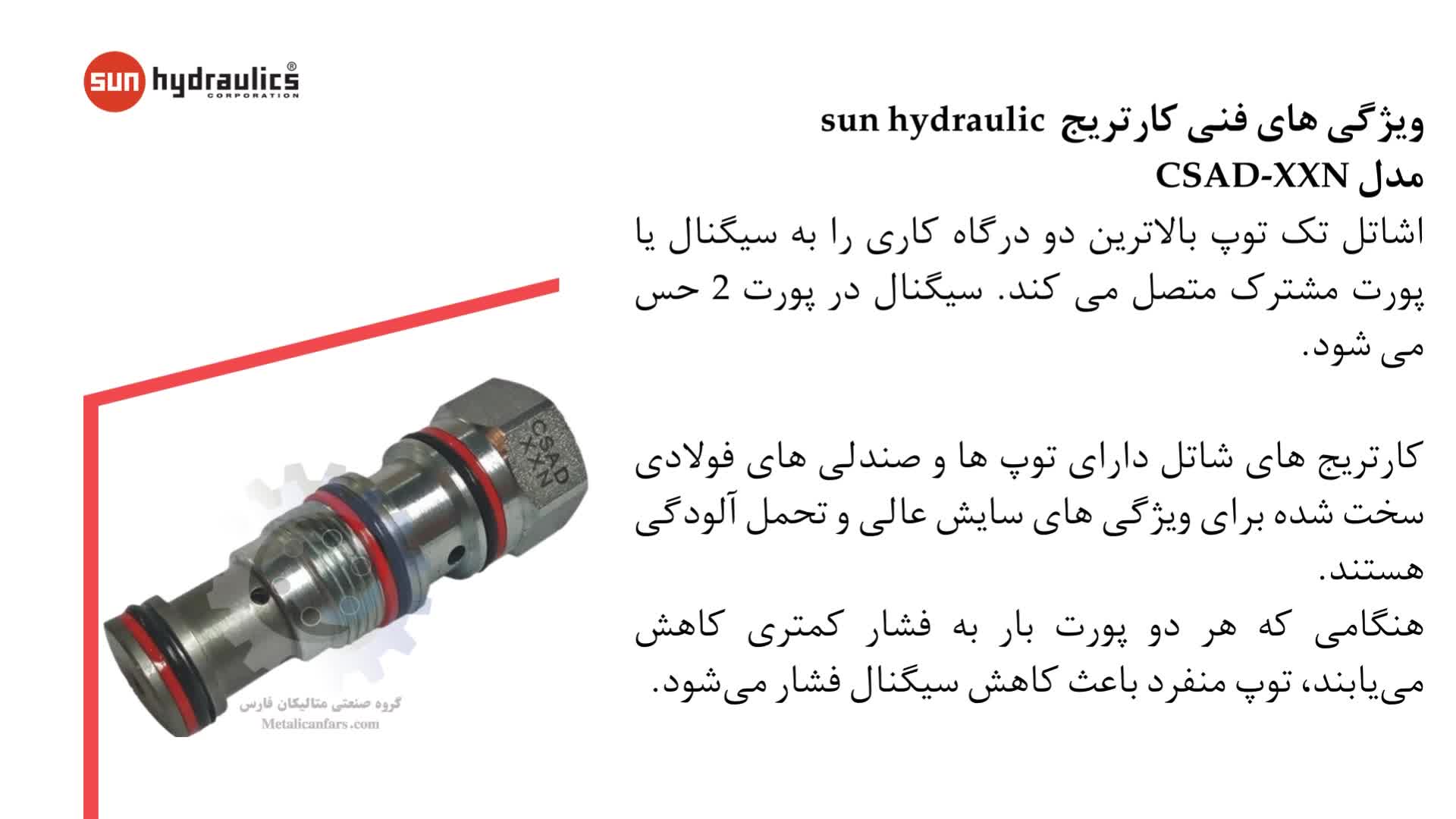 فشارشکن SUN HYDRAULIC مدل CSAD-XXN