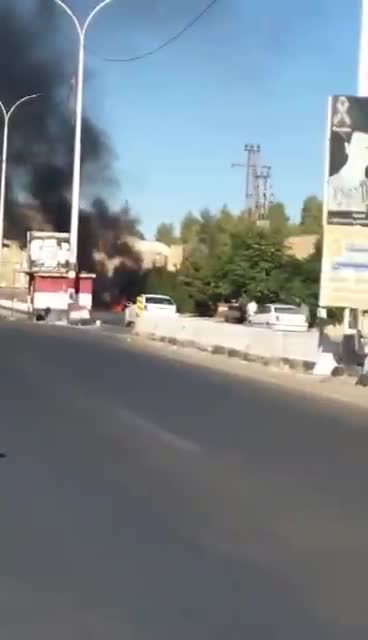 اولین تصاویر حمله پهپاد اسرائیلی به خودرویی در بزرگراه بیروت-دمشق