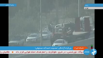   اولین تصاویر از واژگونی مینی‌بوس در بزرگراه آزادگان محدوده احمدآباد مستوفی