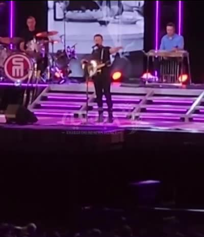   واکنش تحسین‌برانگیز آقای خواننده وسط کنسرت به کتک زدن یک زن توسط مرد بی‌رحم!