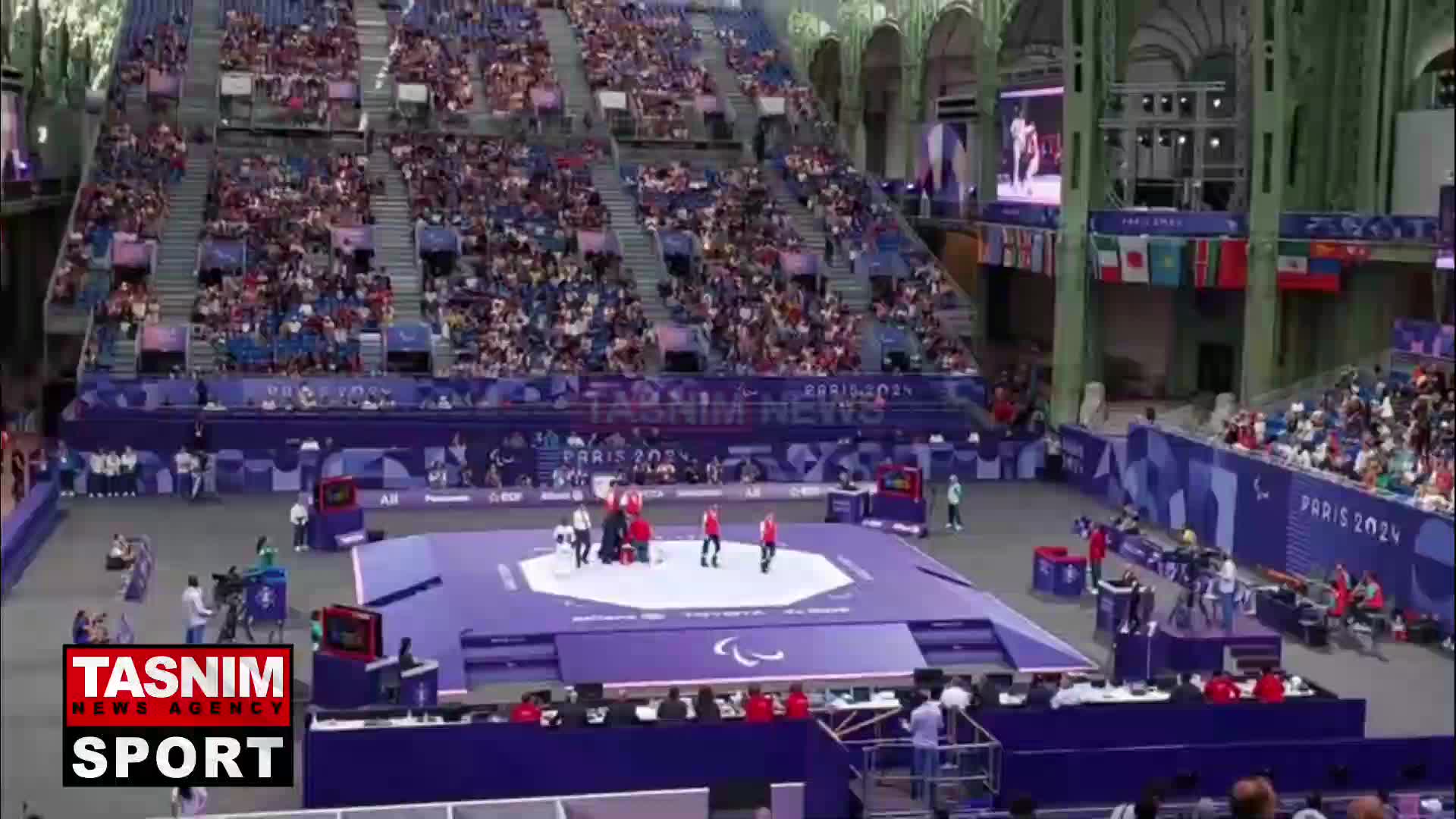   لحظه دلخراش مصدومیت و انتقال پاراتکواندوکار مراکشی به بیمارستان