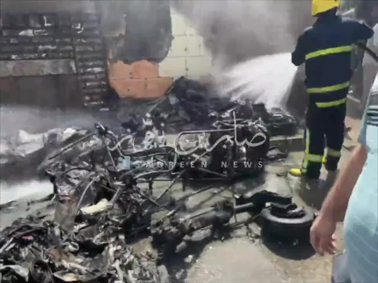   اولین تصاویر از سرنگونی پهپاد ترکیه‌ای بر فراز کرکوک