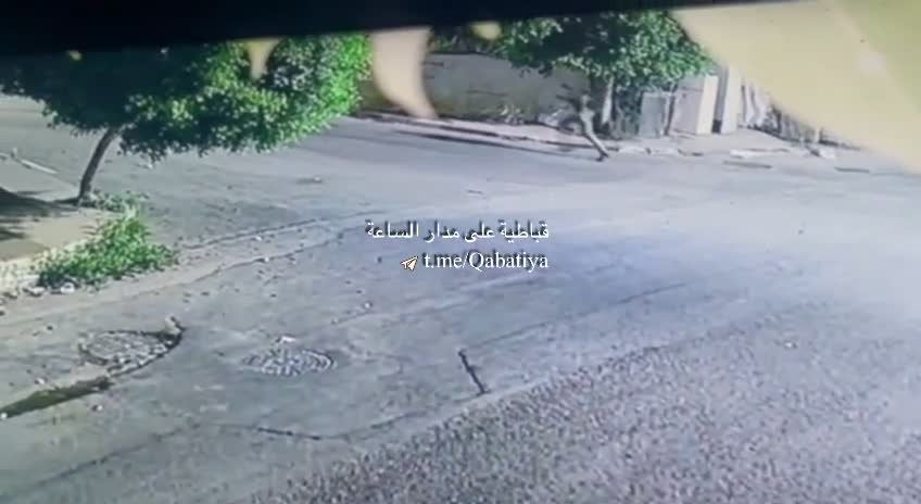   لحظه حمله پهپاد اسرائیلی به جنون جنین؛ شهادت ۴ فلسطینی