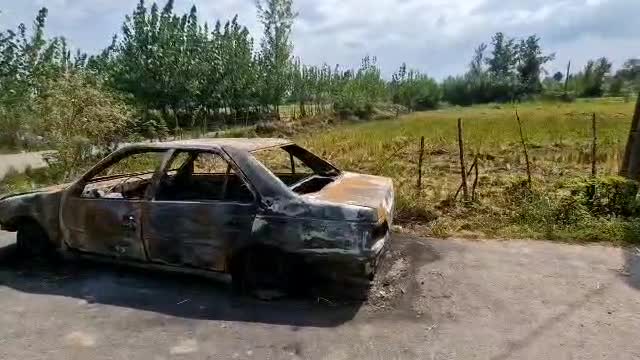   اولین فیلم از خودروی مرحوم موسوی پس از نزاع و درگیری محلی در لاهیجان