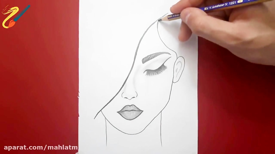 آموزش طراحی چهره دختر زیبا