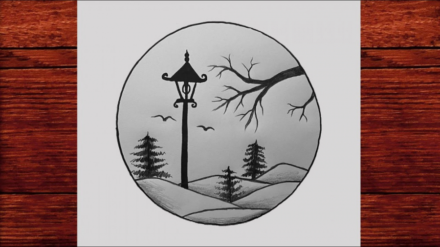 آموزش طراحی منظره با مداد