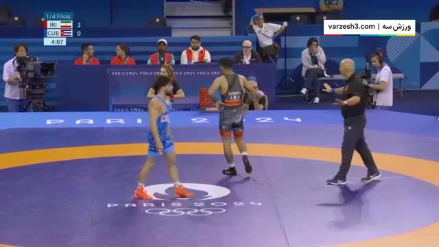 برد مقتدرانه سعید اسماعیلی نماینده کشتی ایران در مقابل قهرمان جهان