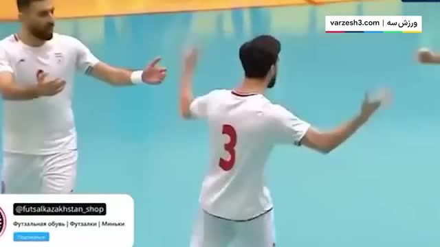 نتیجه مساوی با تک گل تیم ملی فوتسال ایران برابر قزاقستان توسط یوسف خواه