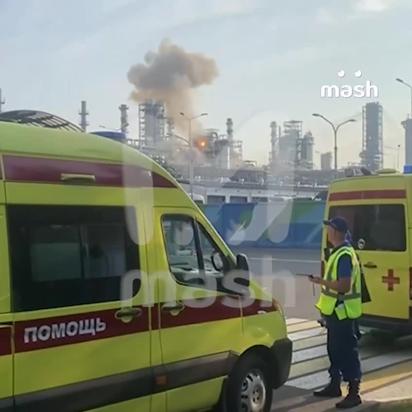   تصاویر تازه حمله پهپادهای اوکراینی پالایشگاه نفت روسیه در مسکو