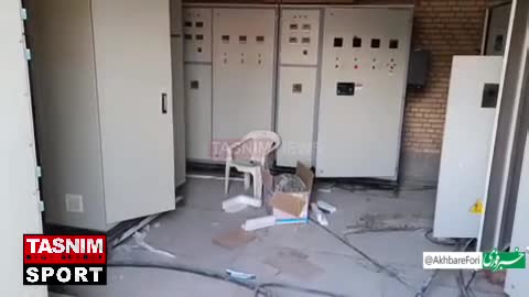   تصاویر تازه از محل دقیق حادثه برق‌گرفتگی ۲ کارگر استادیوم شهر قدس