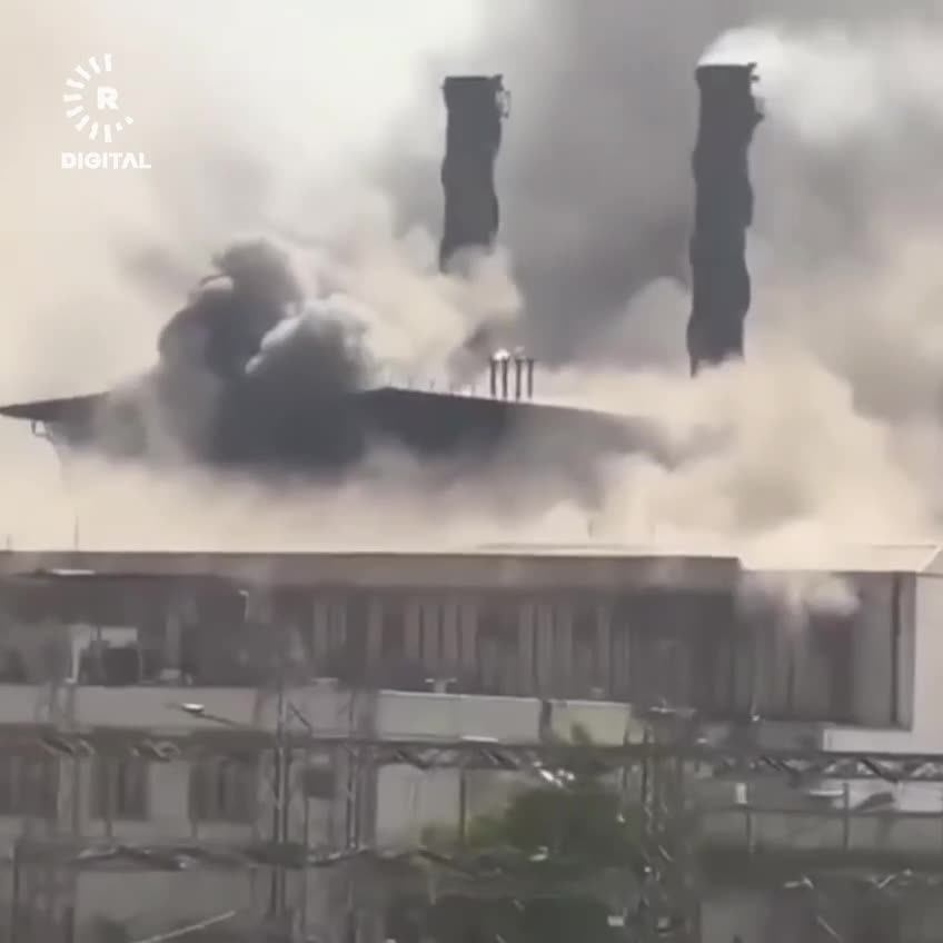   آتش‌سوزی بزرگ در نیروگاه برق در منطقه زعفرانیه در جنوب بغداد