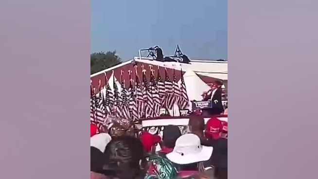 فیلم لحظه شلیک تک تیراندازان محافظ به عامل ترور ترامپ