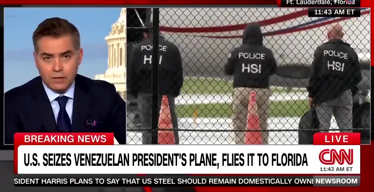   اولین تصاویر از مصادره هواپیمای «نیکلاس مادورو» از سوی آمریکا