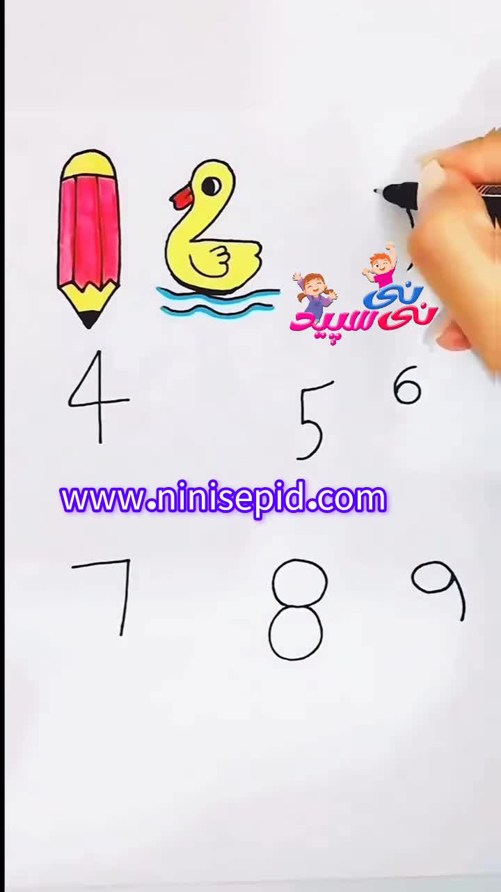 نقاشیهای مختلف با اعداد لاتین