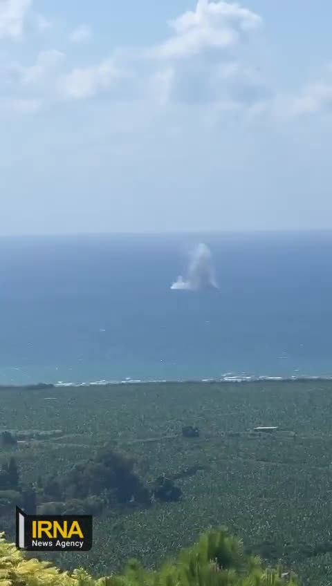   اولین تصاویر از سرنگونی پهپاد هرمس اسرائیل بر فراز لبنان