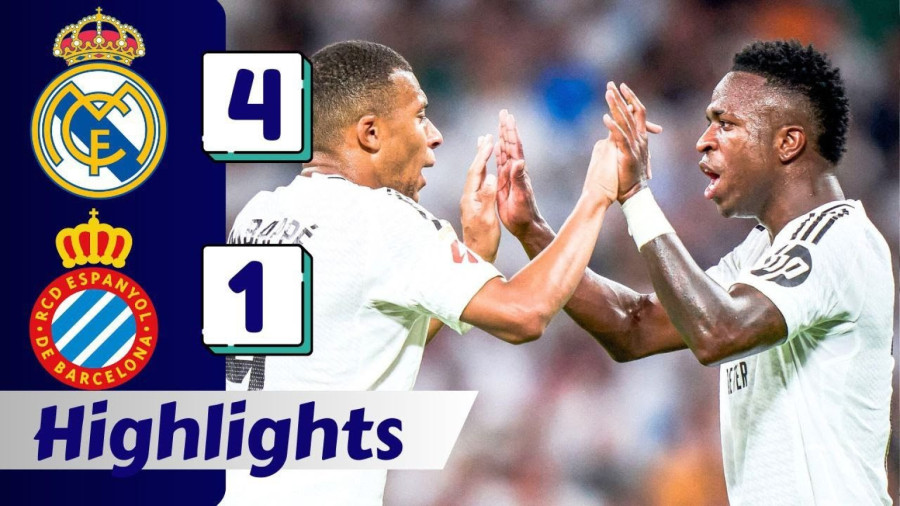 خلاصه بازی : رئال مادرید 4-1 اسپانیول (لالیگا اسپانیا)