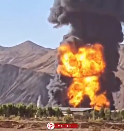   ویدیویی دیگر از آتش‌سوزی در شهرک صنعتی گرمسار