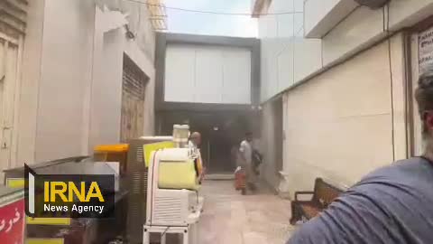   اولین تصاویر از آتش سوزی در بخشی از بازار قدیم قشم