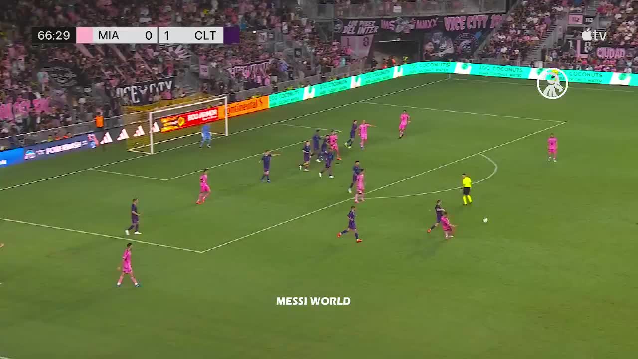   گل تماشایی لیونل مسی در تساوی یک بر یک اینترمیامی برابر شارلوت