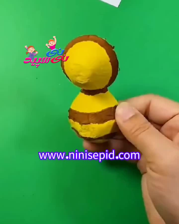 کاردستی زنبور عسل با شانه تخم مرغ