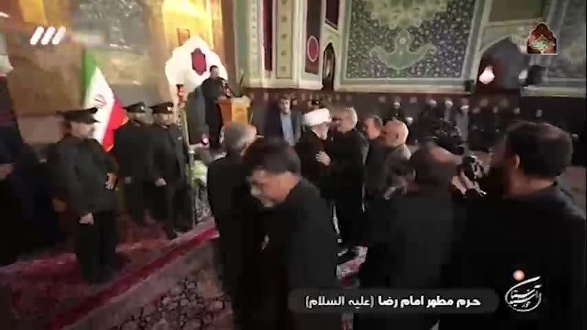   ورود پزشکیان به آیین خطبه‌خوانی شب شهادت امام رضا(ع)