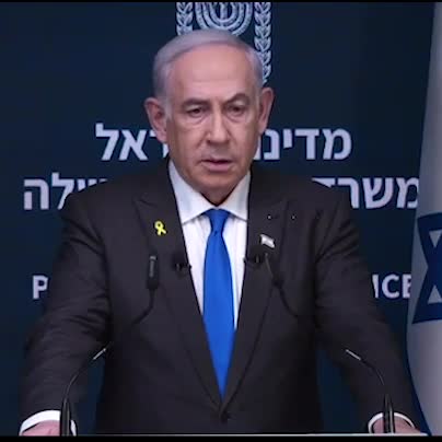   چهره بر افروخته نتانیاهو در شروع سخنرانی تلویزیونی هم‌زمان با آغاز اعتصاب‌ها