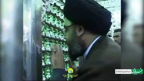   لحظاتی از حضور شهید نصرالله در حرم سیدالکریم در سال ۸۴