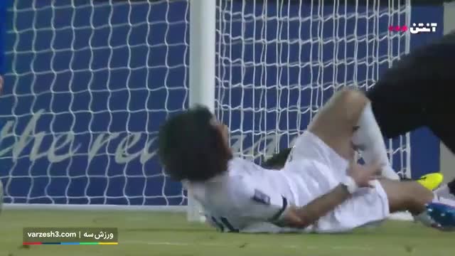 صحنه به ثمر رسیدن گل دوم السد به استقلال توسط اکرم عفیف