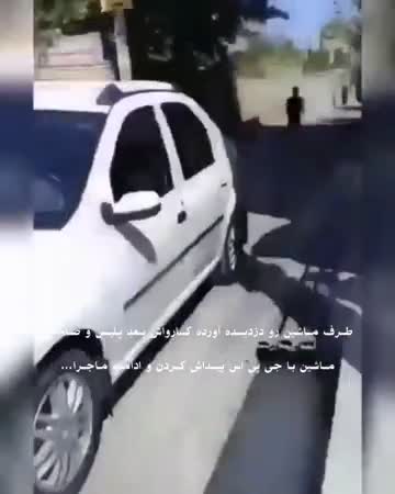   لحظه دستگیری سارق خودرو در کارواش توسط پلیس و صاحب ماشین!