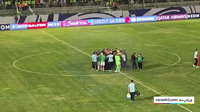 ویدیوی حلقه اتحاد تیم ملی و جشن قهرمانی پس برد قرقیزستان