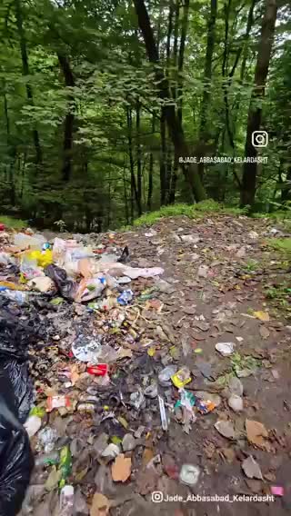   تصاویر تکان‌دهنده از آلودگی محیطی جاده ‌عباس‌آباد کلاردشت