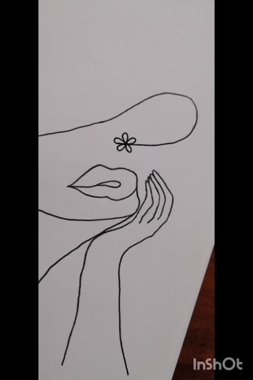 نقاشی مینیمال یک زن