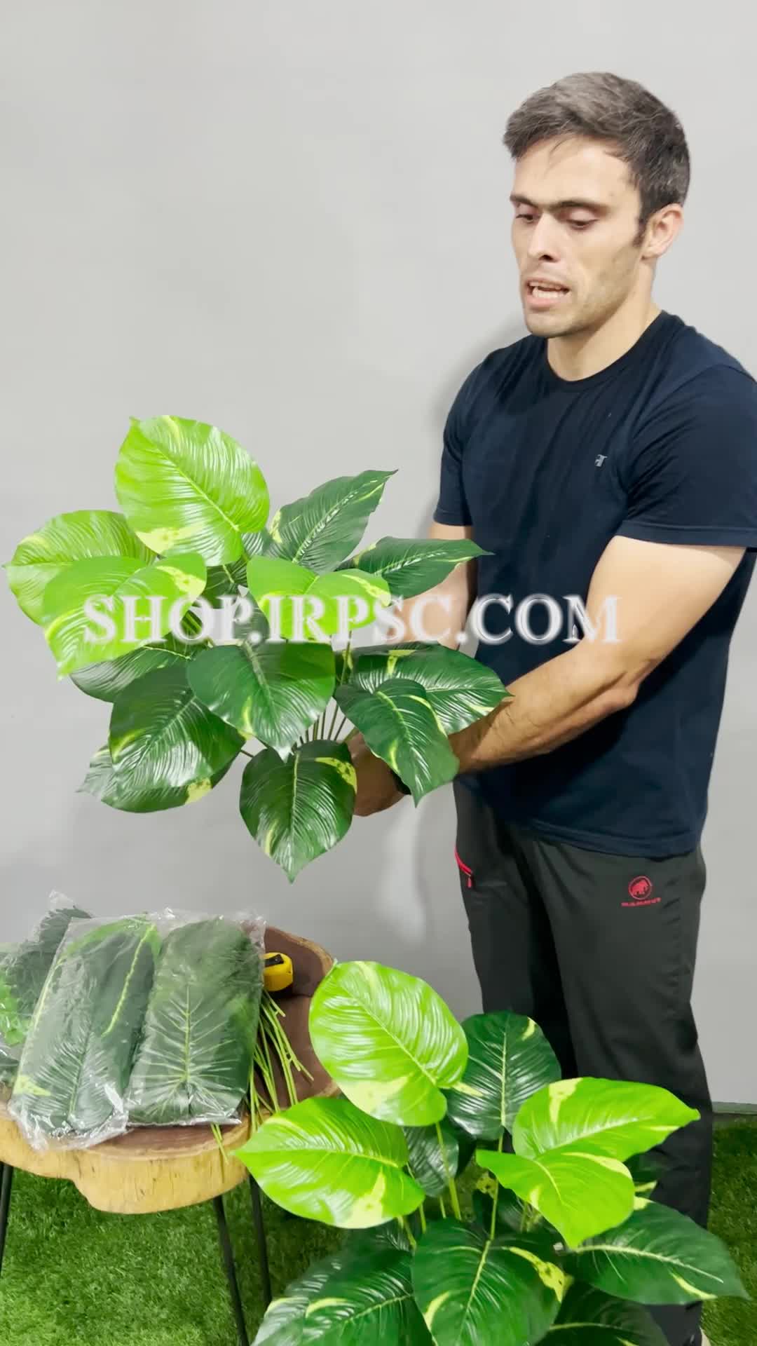 انواع بوته مصنوعی پتوس سبز 18 برگ | فروشگاه ملی