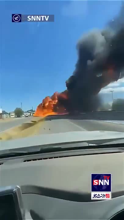   آتش گرفتن و سقوط هواپیمای آتش‌نشانی در لس آنجلس