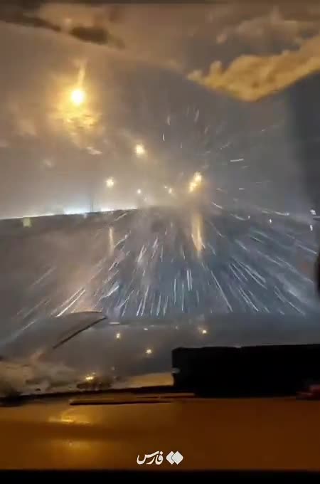   بارش شبانه برف در پردیس