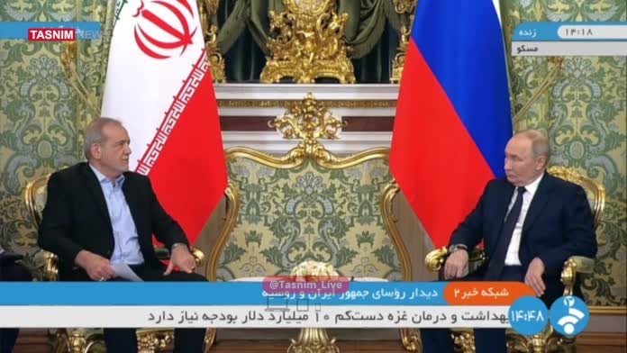    پزشکیان به پوتین: باید در تمام زمینه‌ها ارتباطات تقویت شود