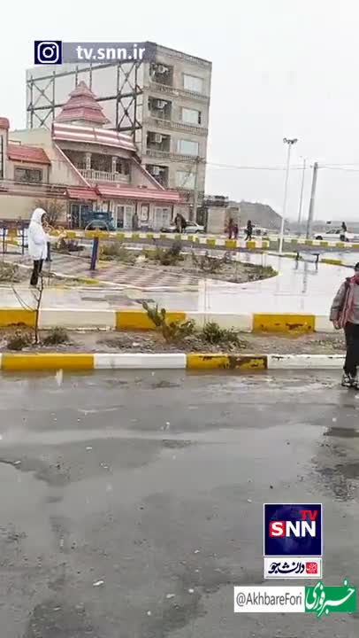   بارش برف زمستانی در زاهدان بعد از ۱۰ سال