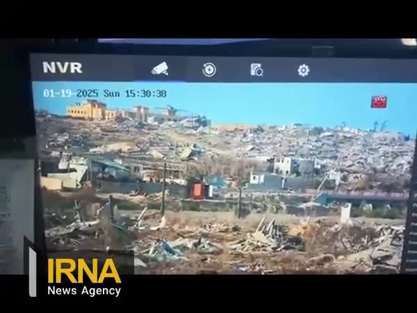   تصویر متعلق به انتقال سه اسرای زن اسرائیلی برای شروع عملیات تبادل با اسرای فلسطینی