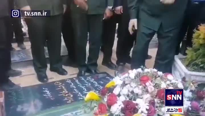 ادای احترام فرمانده کل سپاه به شهید سلیمانی+فیلم