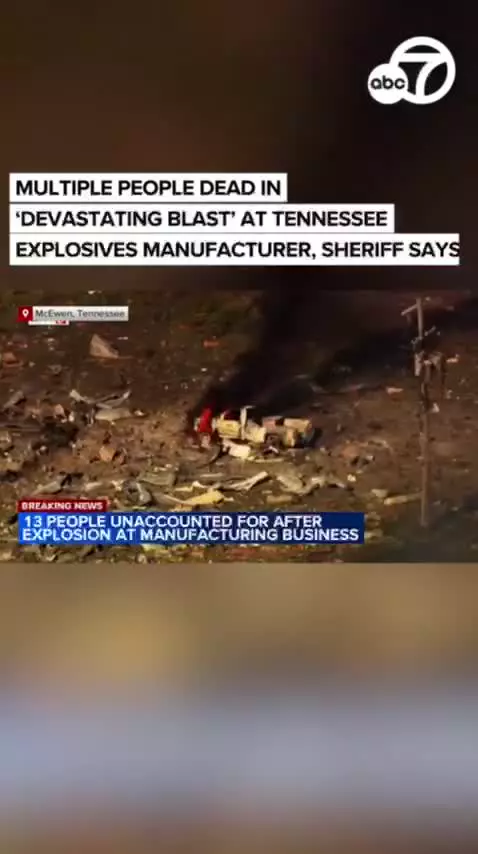  اولین تصاویر از انفجار مرگبار در تنسی آمریکا