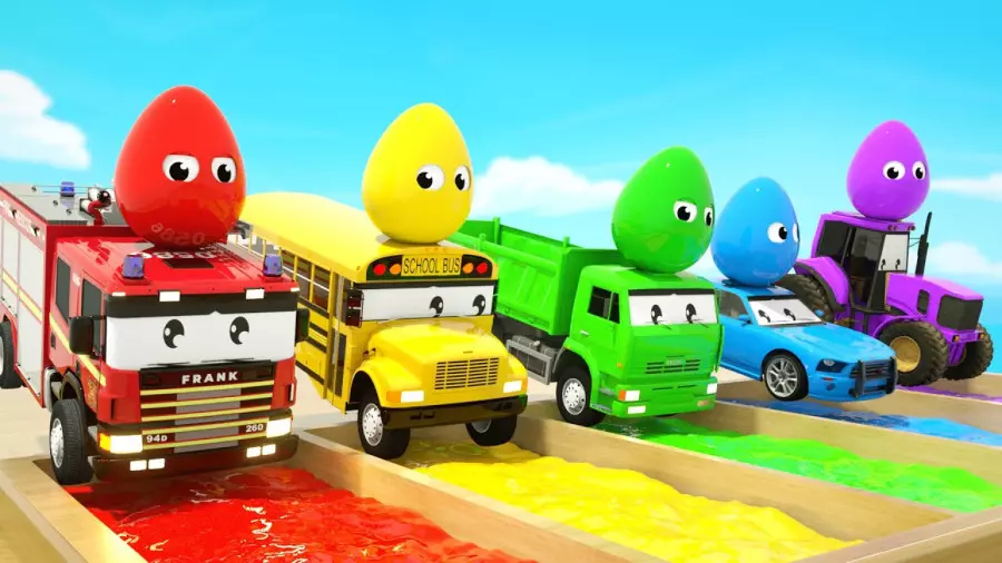 ماشین اسباب بازی کودکانه :: کارتون ماشین بازی :: ماشین های رنگی :: ماشین کودکانه