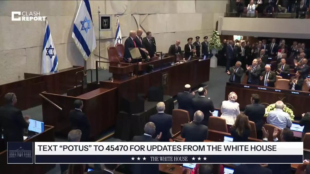   تشویق ایستاده ترامپ در کنست توسط نمایندگان اسرائیل