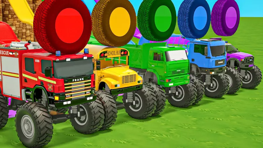 ماشین بازی کودکانه - اسباب بازی ماشین ها ، اسباب بازی ماشین هیولا، کارتون ماشین