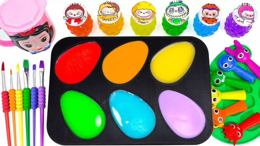 آموزش ساخت اسلایم - کودک اسلایم - اسلایم اسمر - اسلایم بازی -میکس اسلایم کالرفول