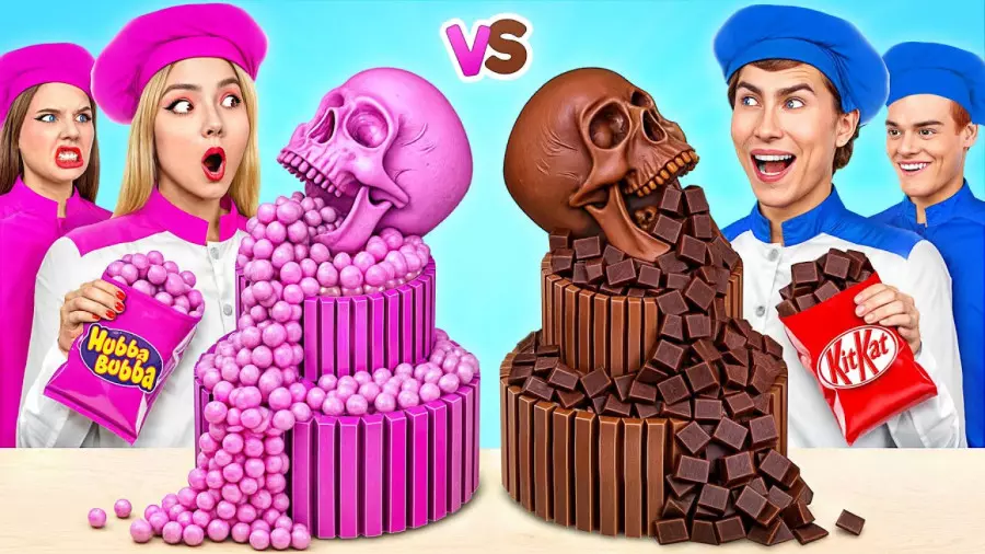 چالش غذا خوری اسمر/ چالش غذایی/ چالش خوراکی / چالش غذای کیک توپی/ چالش خوردن